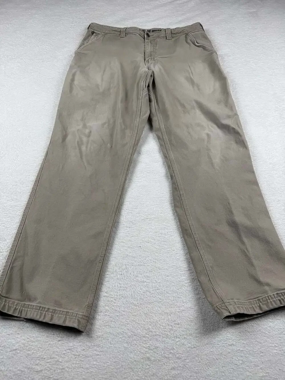 Duluth Trading Co. Flex Fire Hose Standard Fit Work Pants Tan 36x32